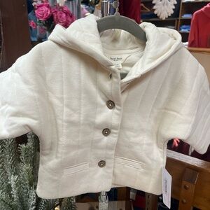 Burt's Bees Kids White Quilted Puffer Jacket